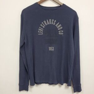 Levis Mens Long Sleeve Waffle Knit Thermal T Shirt Size L Preppy Layers Outdoors